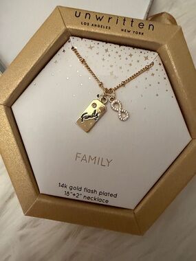 Unwritten Hexagonal Jewelry Box in Pale Blue with Gold Details